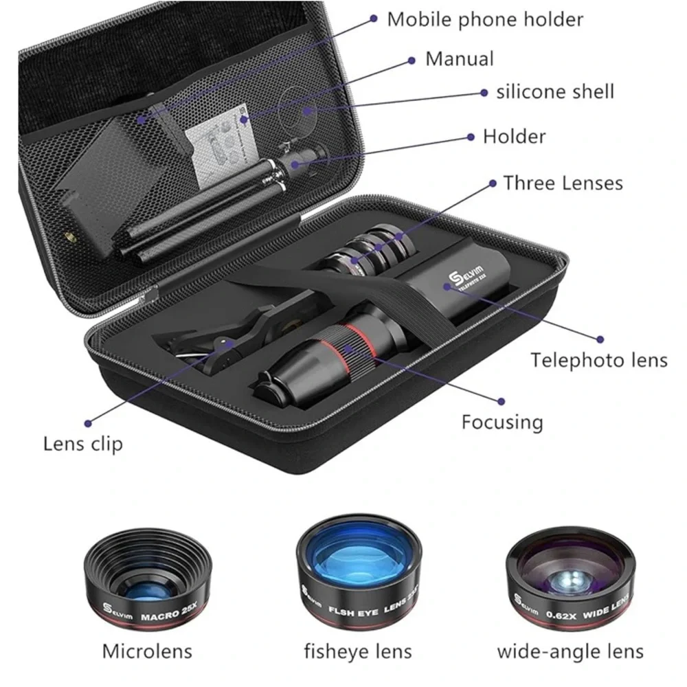 Selvim 4 in 1 camera kit for smart phones.